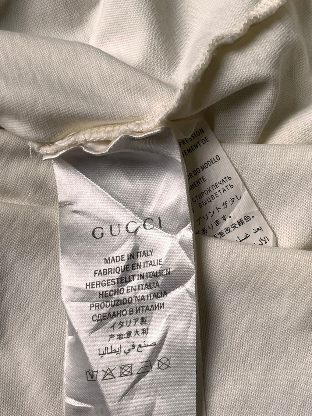 Gucci 1921 Logo Graphic Relaxed Fit White TEE