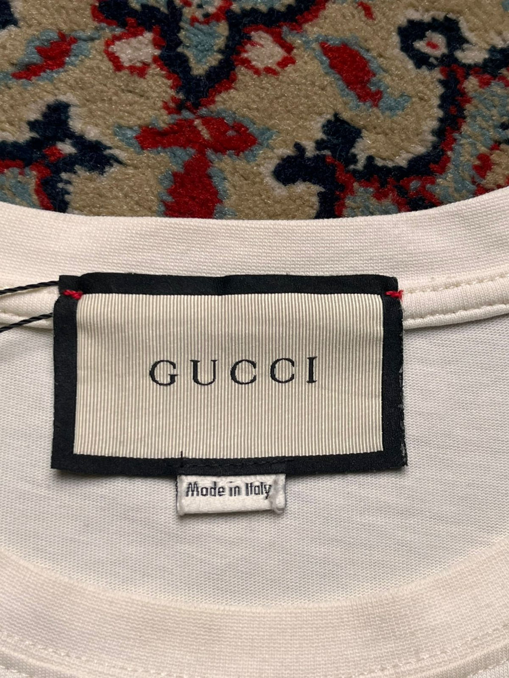 Gucci 1921 Logo Graphic Relaxed Fit White TEE