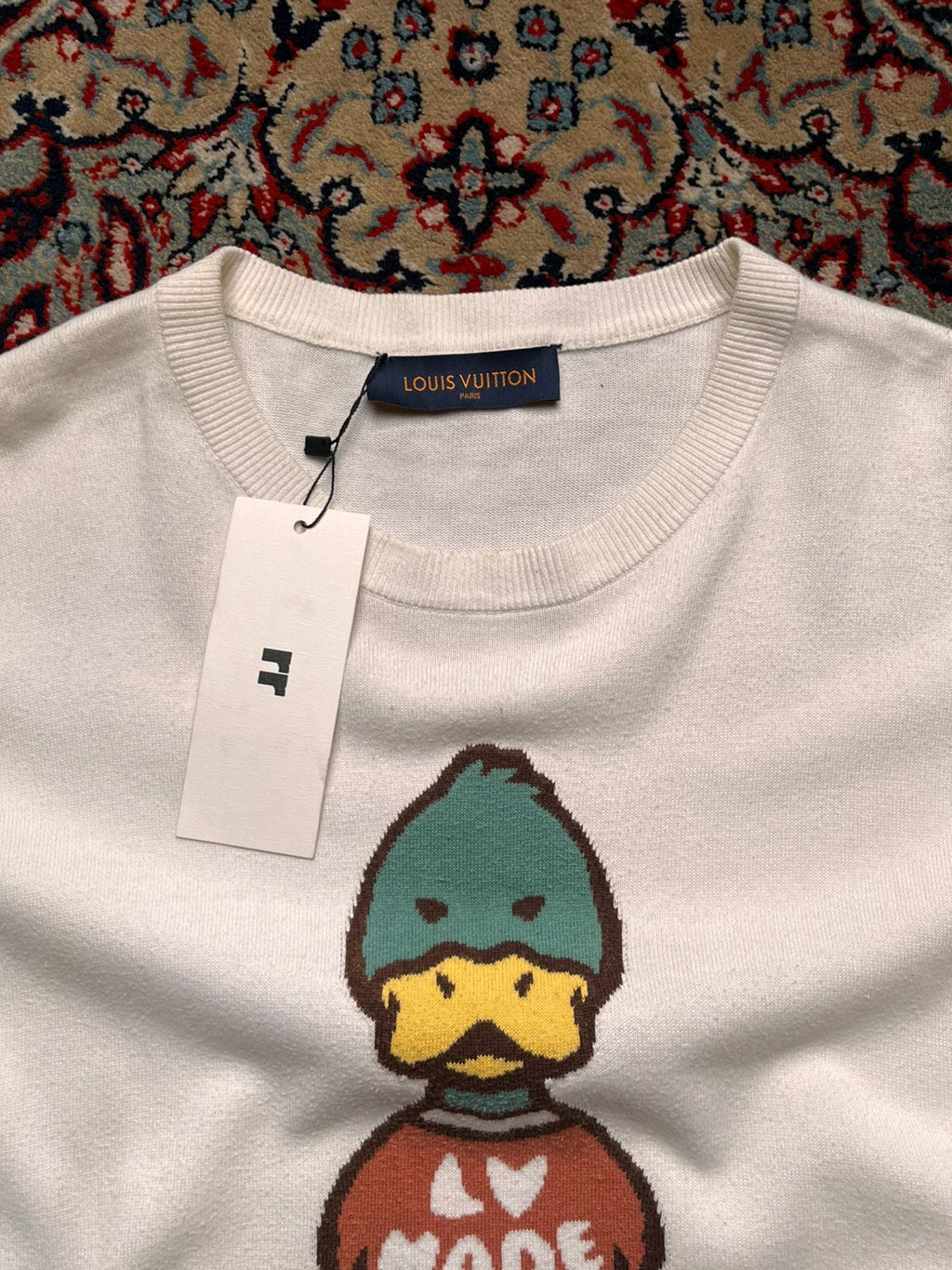 Louis Vuitton x Nigo Duck LV Made White Knit TEE