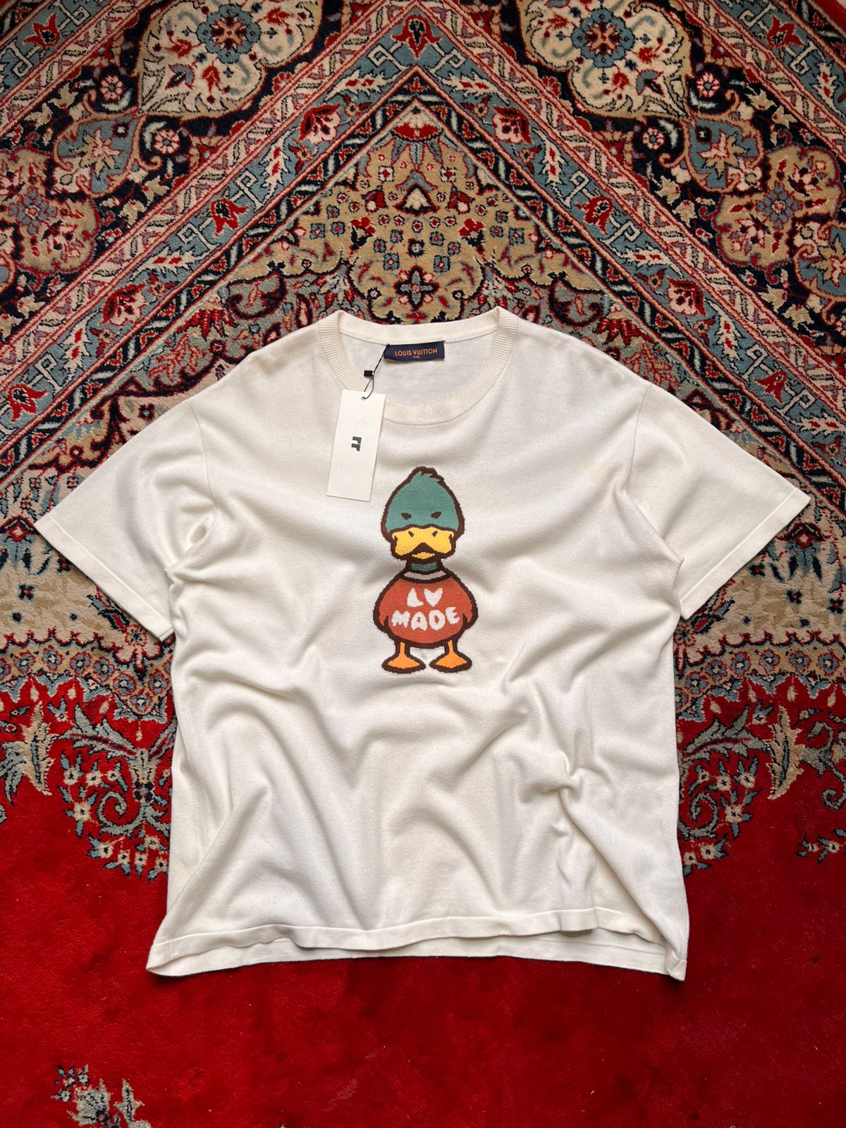 Louis Vuitton x Nigo Duck LV Made White Knit TEE