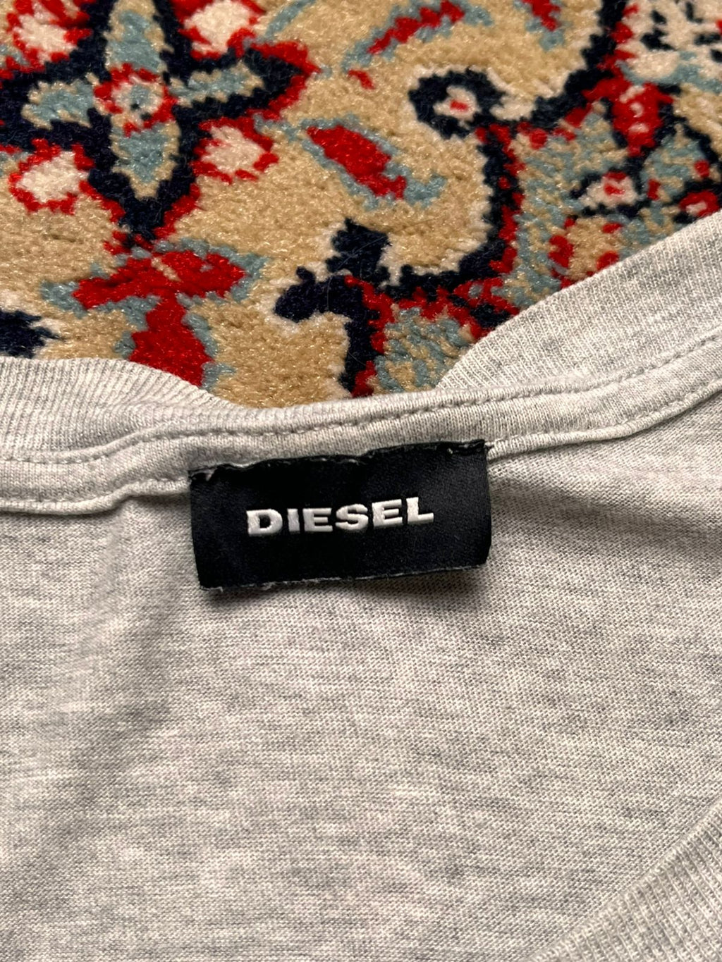 Diesel Grey Casual Cotton TEE