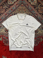 Adidas White Polo Sport Golf Tee - L