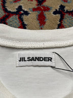 Jil Sander White Logo Graphic Crew Neck Cotton TEE