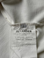 Jil Sander White Logo Graphic Crew Neck Cotton TEE