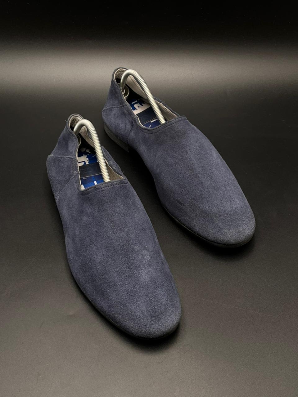KENZO Paris Blue Suede Driving Shoes Moccasins Made in Portugal