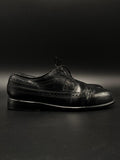 SANDERS & BROS ENGLAND MADE Black Leather Wingtip Brogues - 43