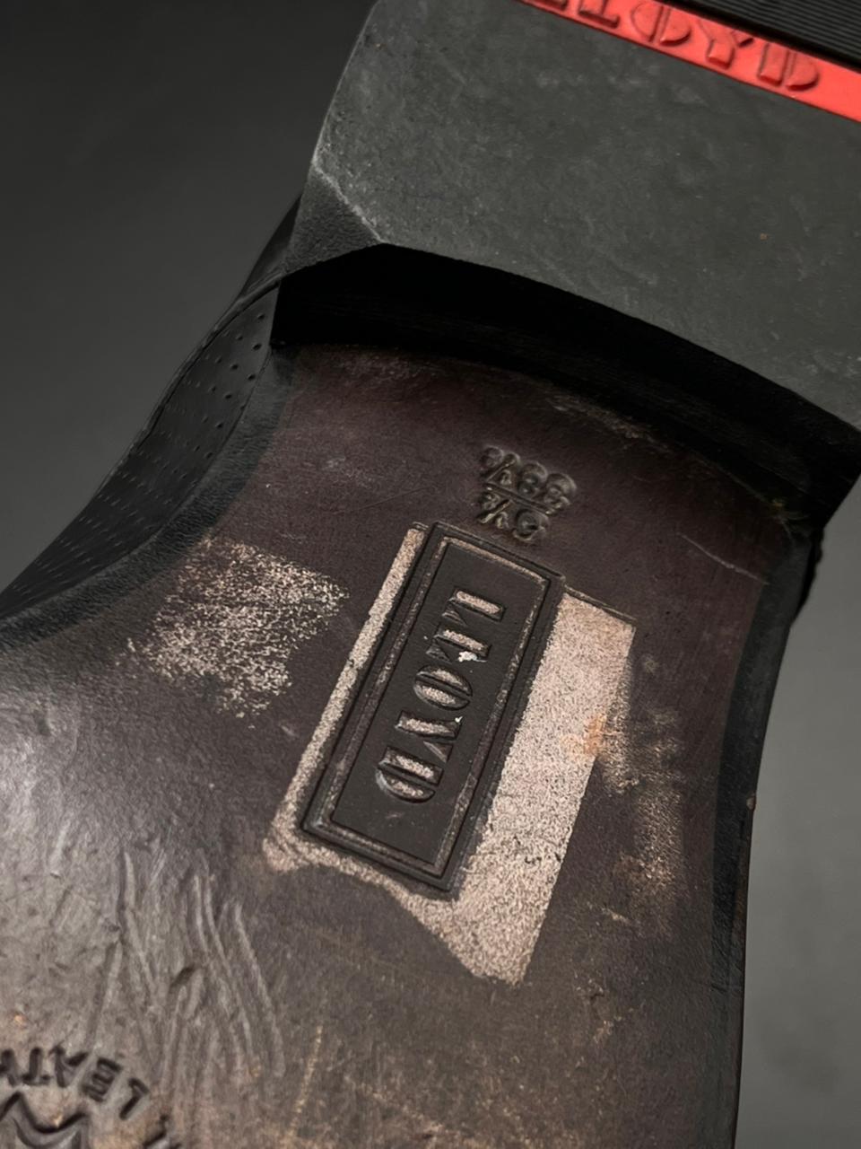 LLOYD Radon Black Leather Derby Shoes Made in Germany