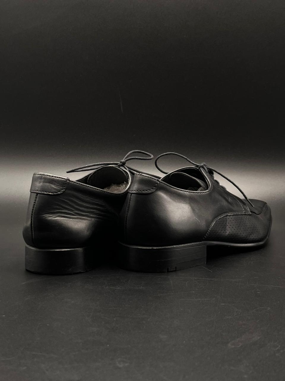 LLOYD Radon Black Leather Derby Shoes Made in Germany