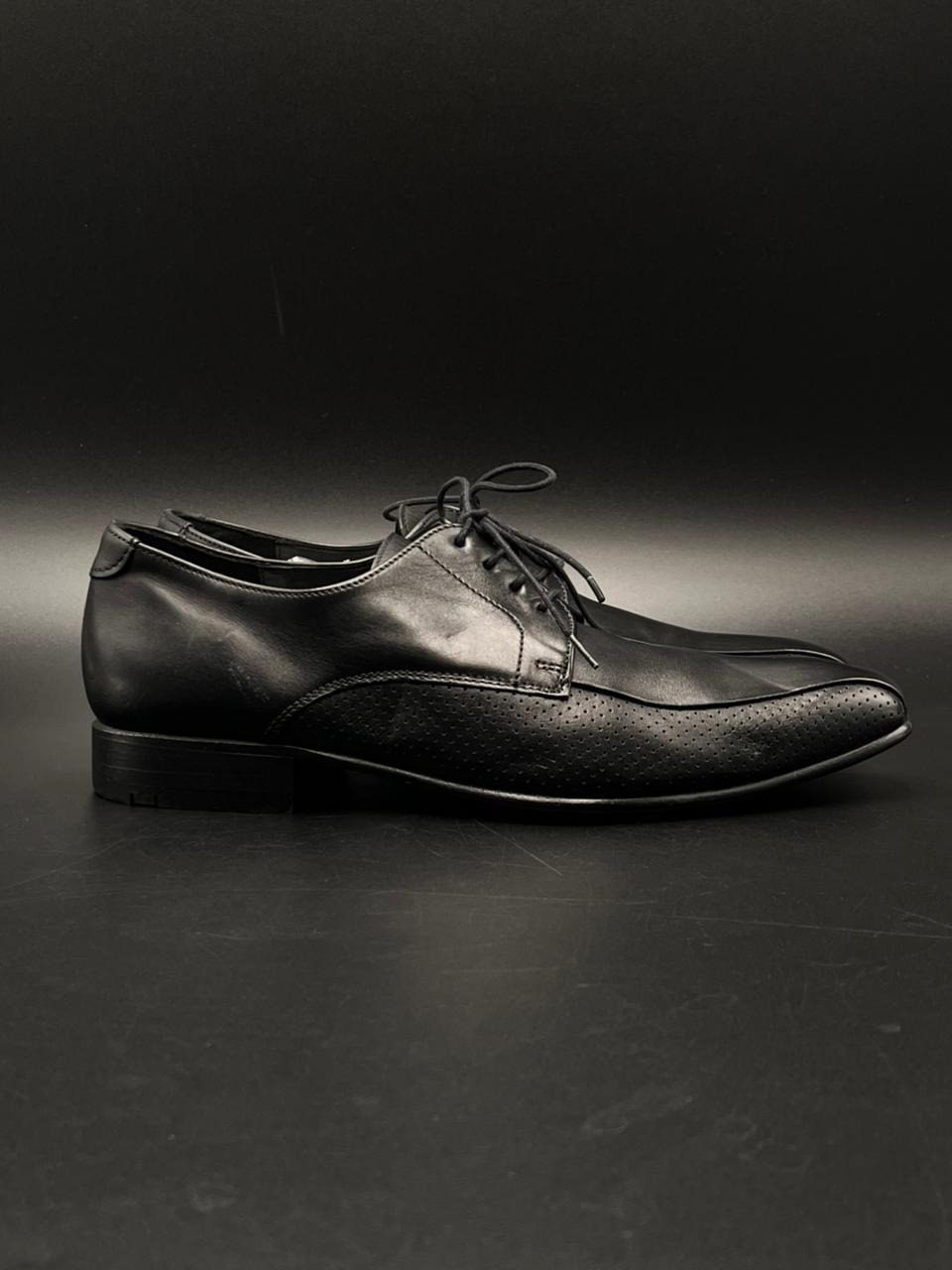 LLOYD Radon Black Leather Derby Shoes Made in Germany