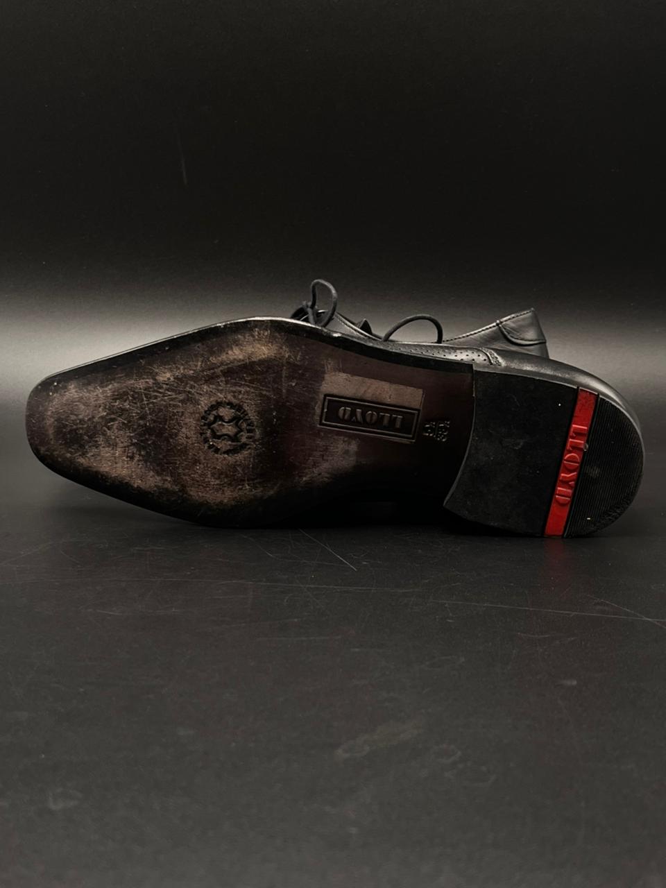 LLOYD Radon Black Leather Derby Shoes Made in Germany