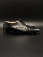 CONTRATTO 91 ITALIAN MADE Black Leather Derby Shoes Square Toe - 43