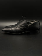 CONTRATTO 91 ITALIAN MADE Black Leather Derby Shoes Square Toe - 43