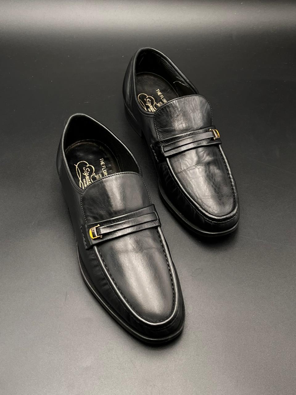 FLORSHEIM Signature Collection Black Leather Loafers