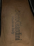 NEROGIARDINI Black Leather Penny Loafers Made in Italy
