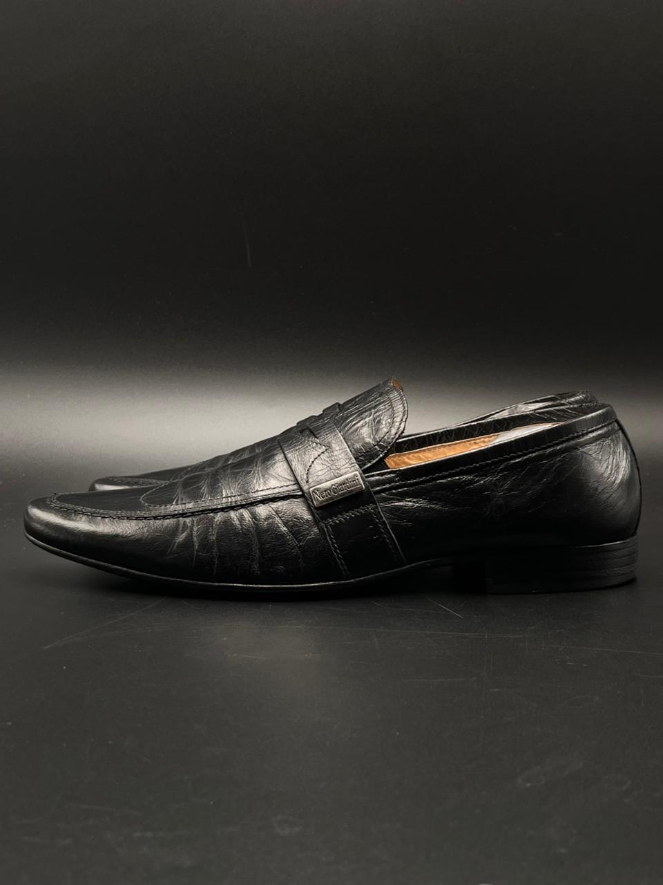 NEROGIARDINI Black Leather Penny Loafers Made in Italy