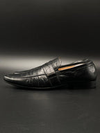 NEROGIARDINI Black Leather Penny Loafers Made in Italy