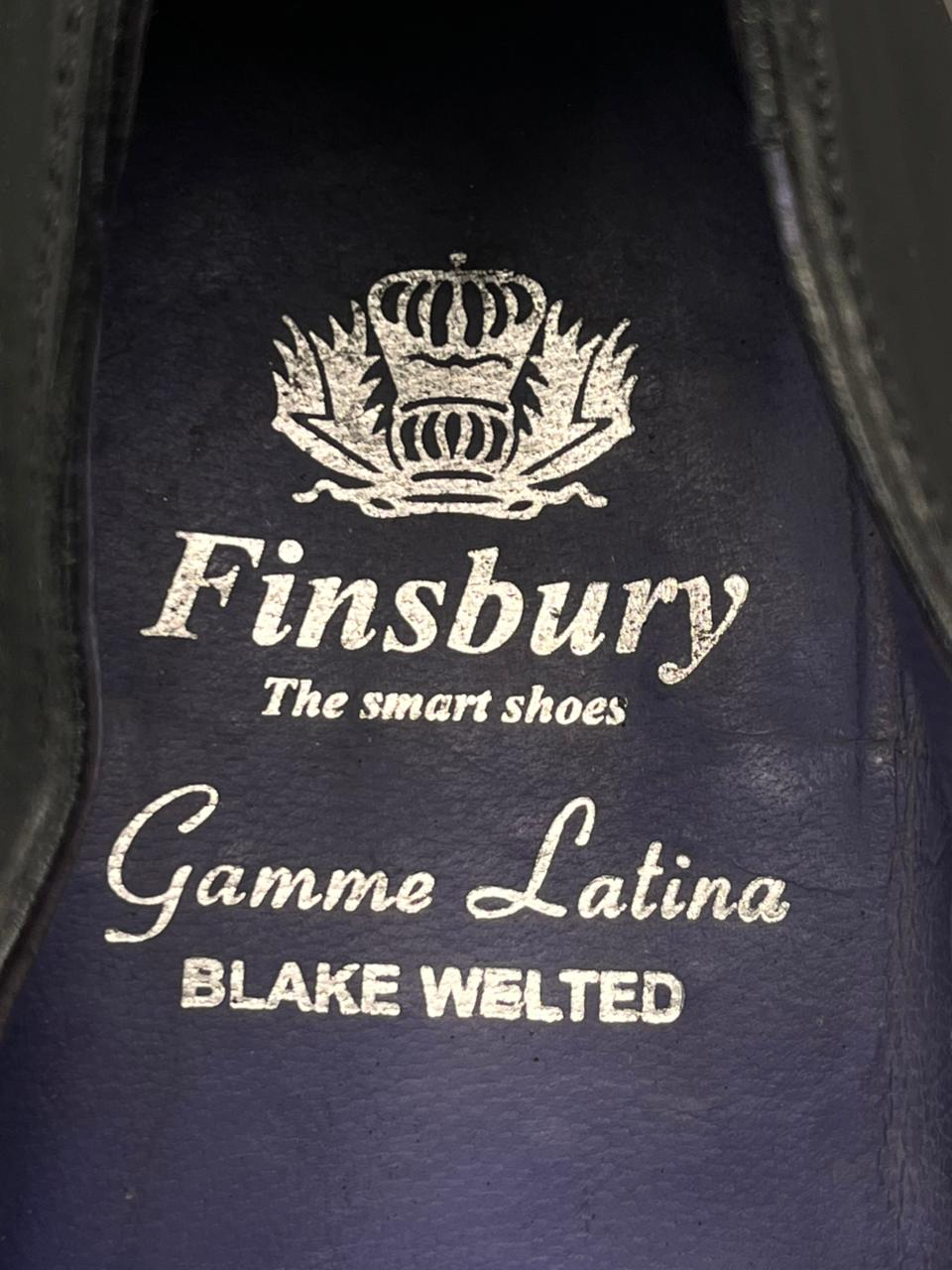 FINSBURY Gamme Latina Black Leather Oxford Shoes Blake Welted
