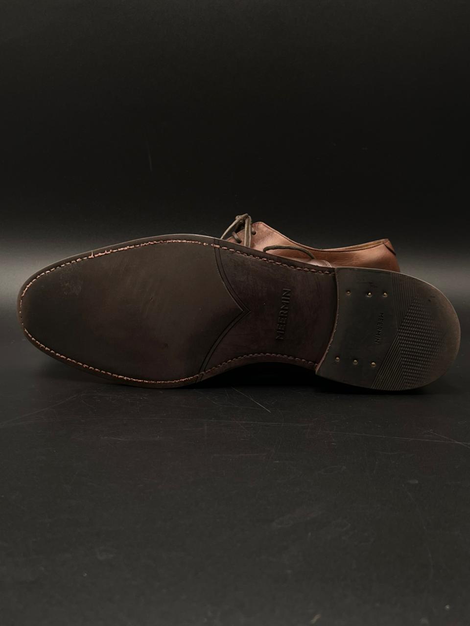 MEERMIN Mallorca Brown Calfskin Leather Cap Toe Oxfords Goodyear Welted