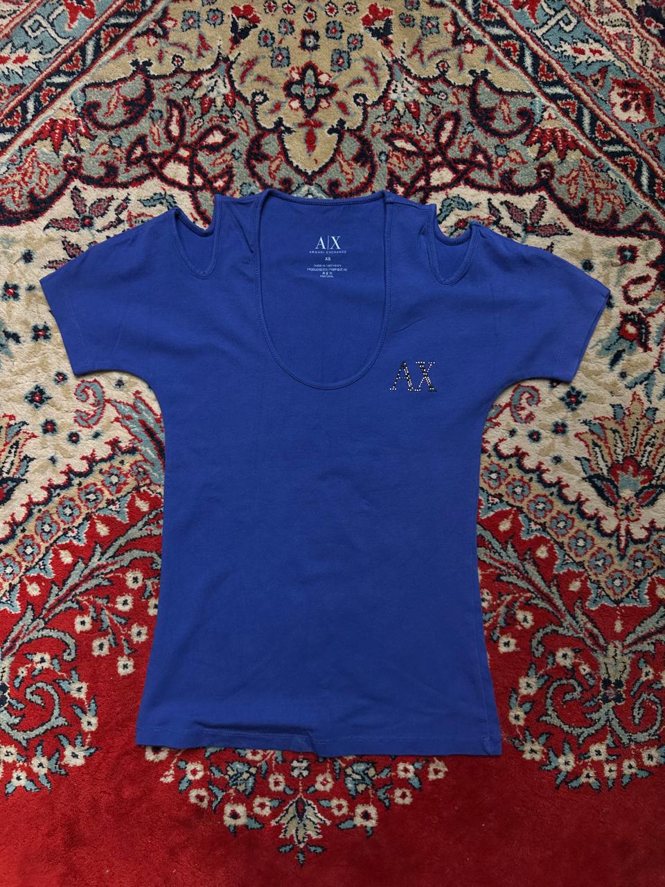 WOMEN ARMANI EXCHANE LUXURY FITTED BABY FIT TEE