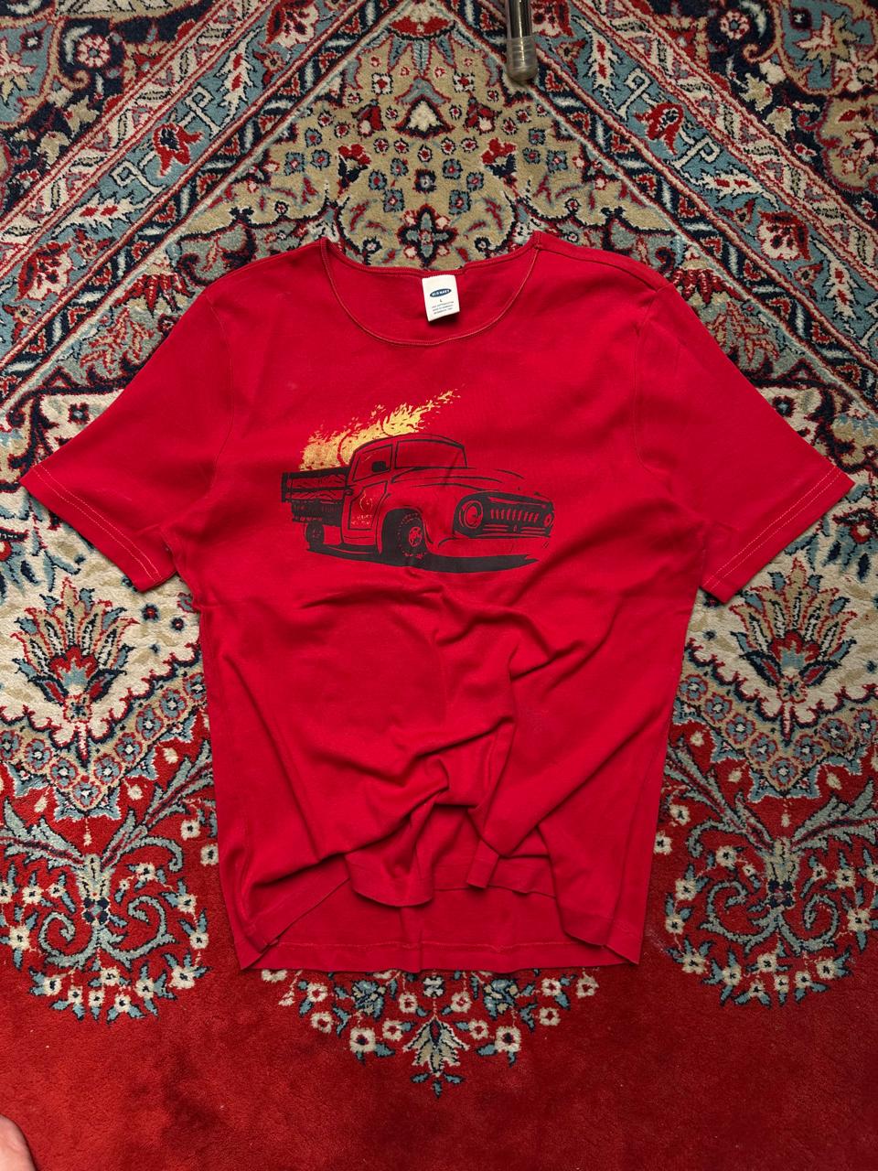 OLD NAVY PRINTED FITTED TEE