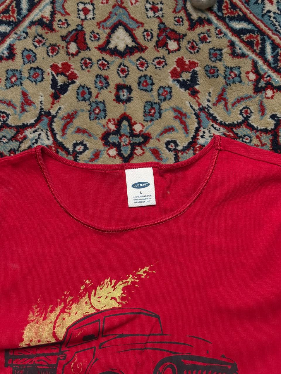 OLD NAVY PRINTED FITTED TEE