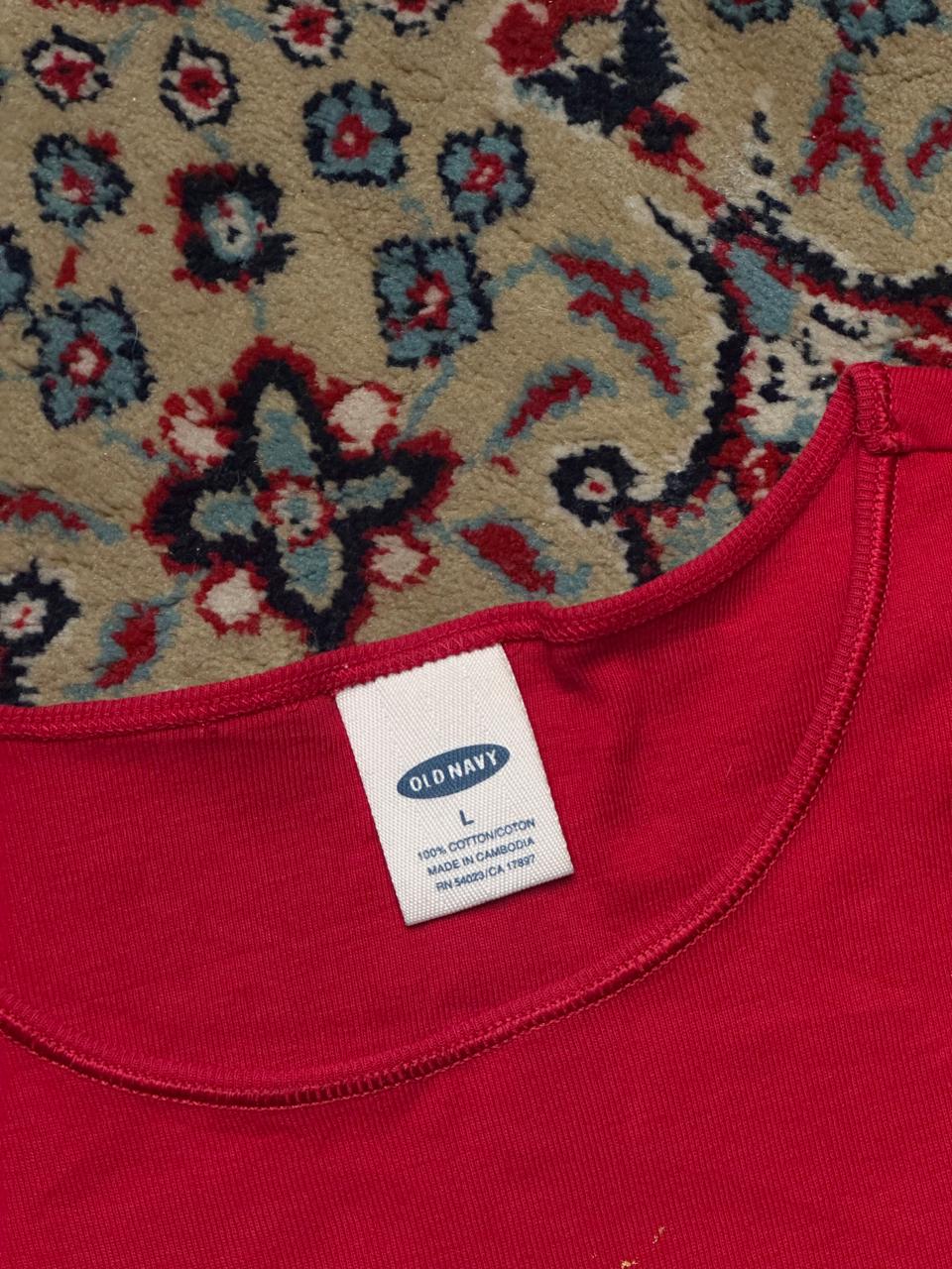 OLD NAVY PRINTED FITTED TEE