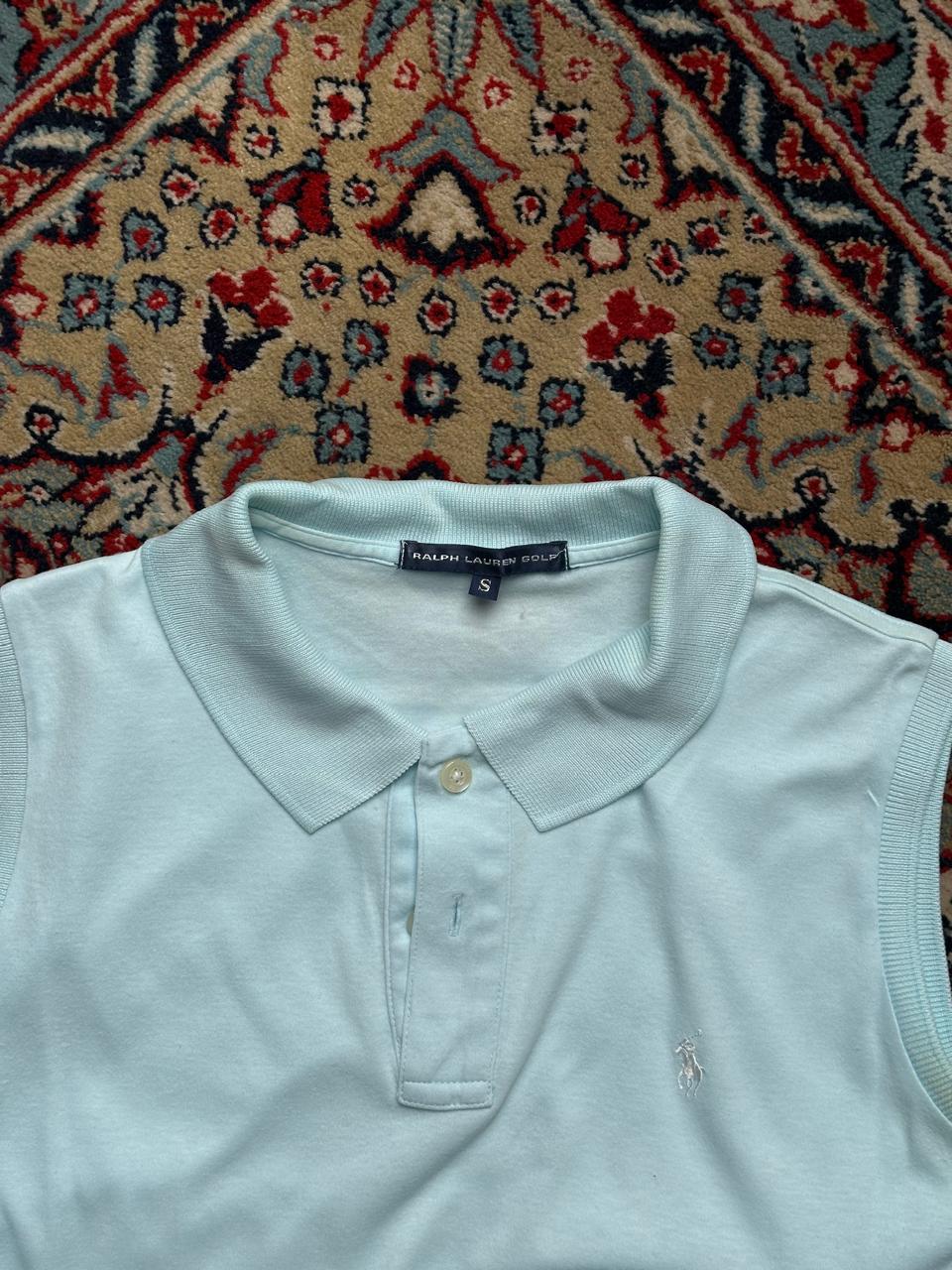 VINTAGE POLO RALPH LAUREN SLEEVELESS FITTED POLO