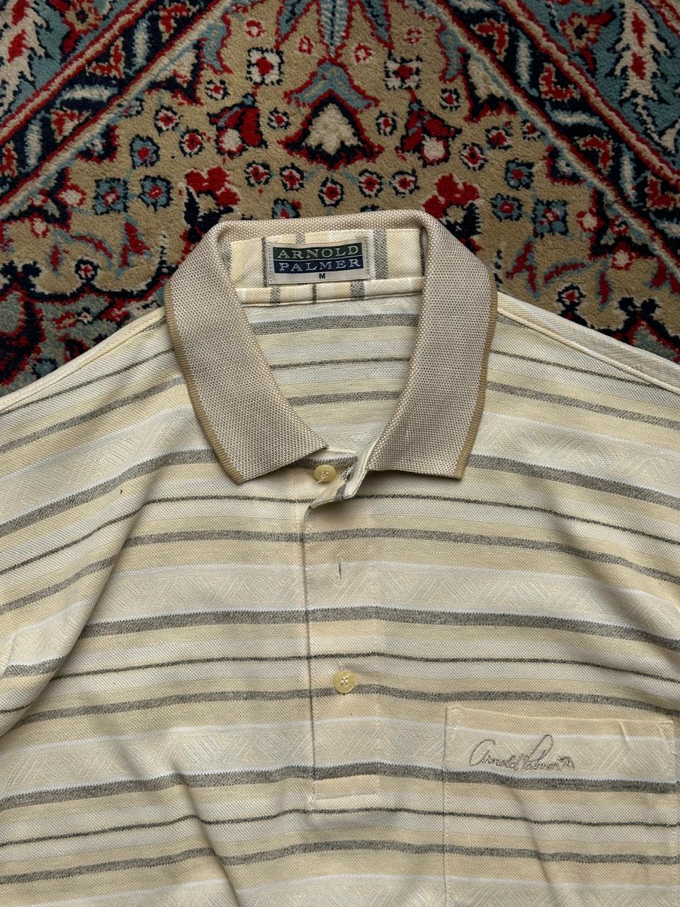 VINTAGE ARNOLD PALMER TEXTURED FULL SLEEVE HEAVYWEIGHT POLO
