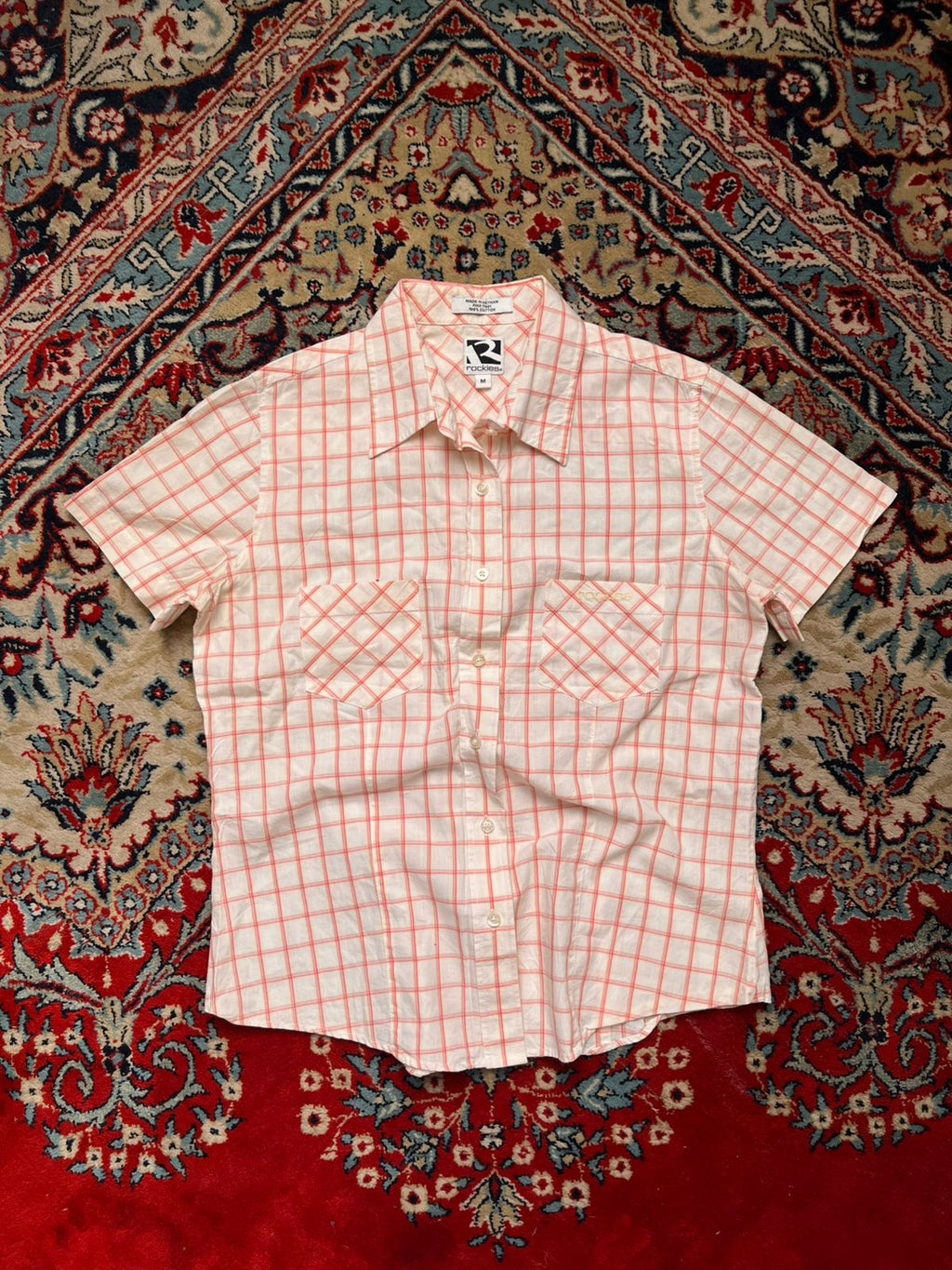 Rockies Western Plaid Button Up Women Shirt