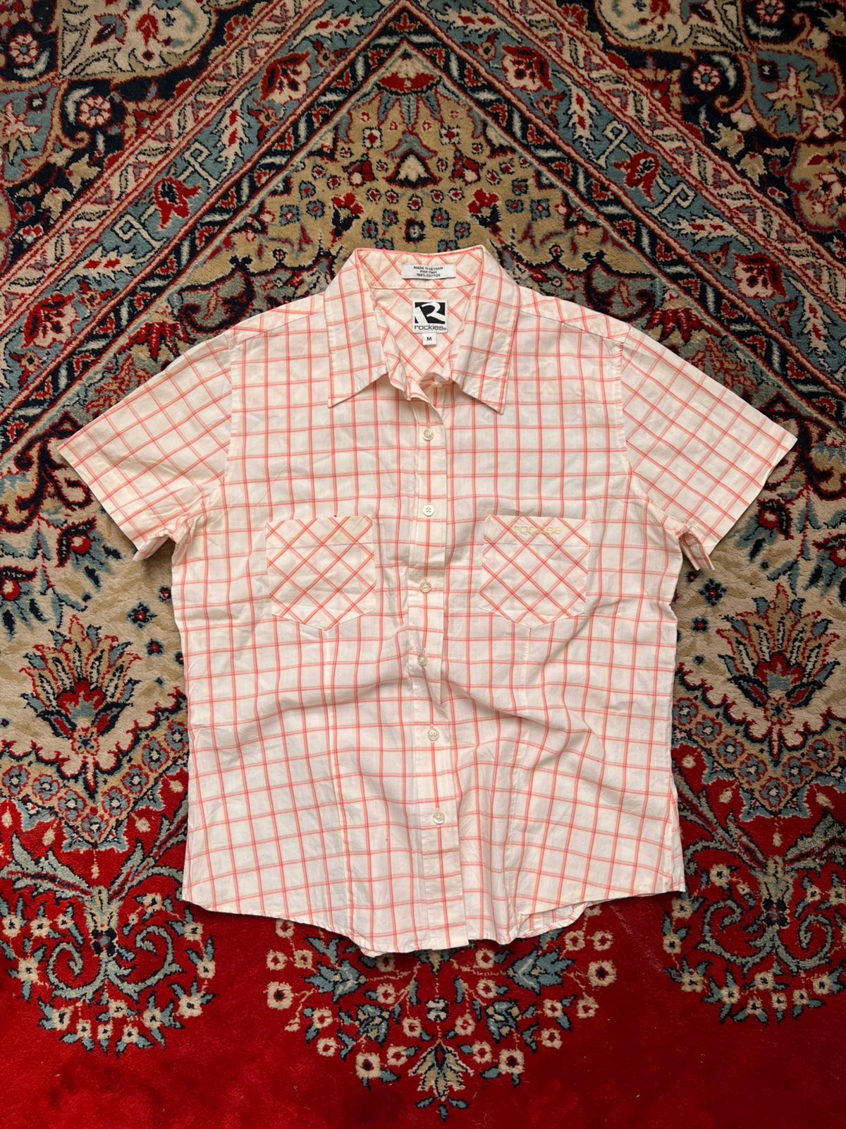 Rockies Western Plaid Button Up Women Shirt