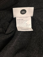 ASNOFIT Black Knitted Polo Relaxed Boxy Fit TEE