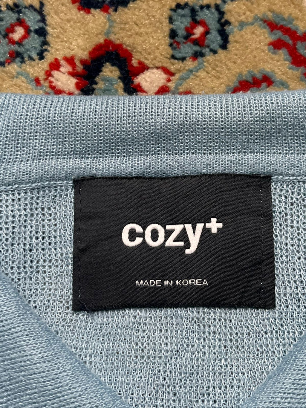 Cozy+ Light Blue Knit Polo TEE