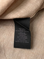 Magaschoni Linen Tan Beige BUTTON DOWN SHIRT