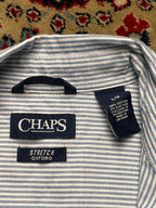 CHAPS by RL Blue White Striped Oxford BUTTON DOWN SHIRT