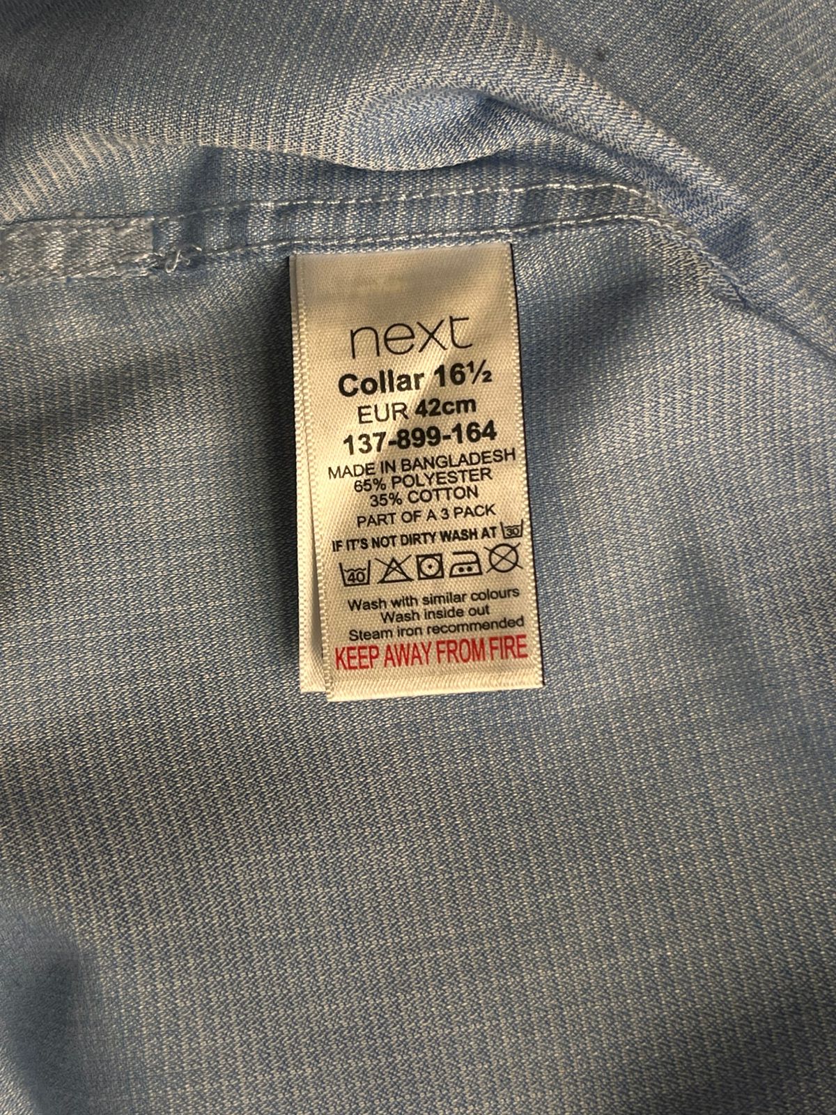 NEXT SHIRTING SLIM FIT TEXTURED BUTTON DOWN SHIRT