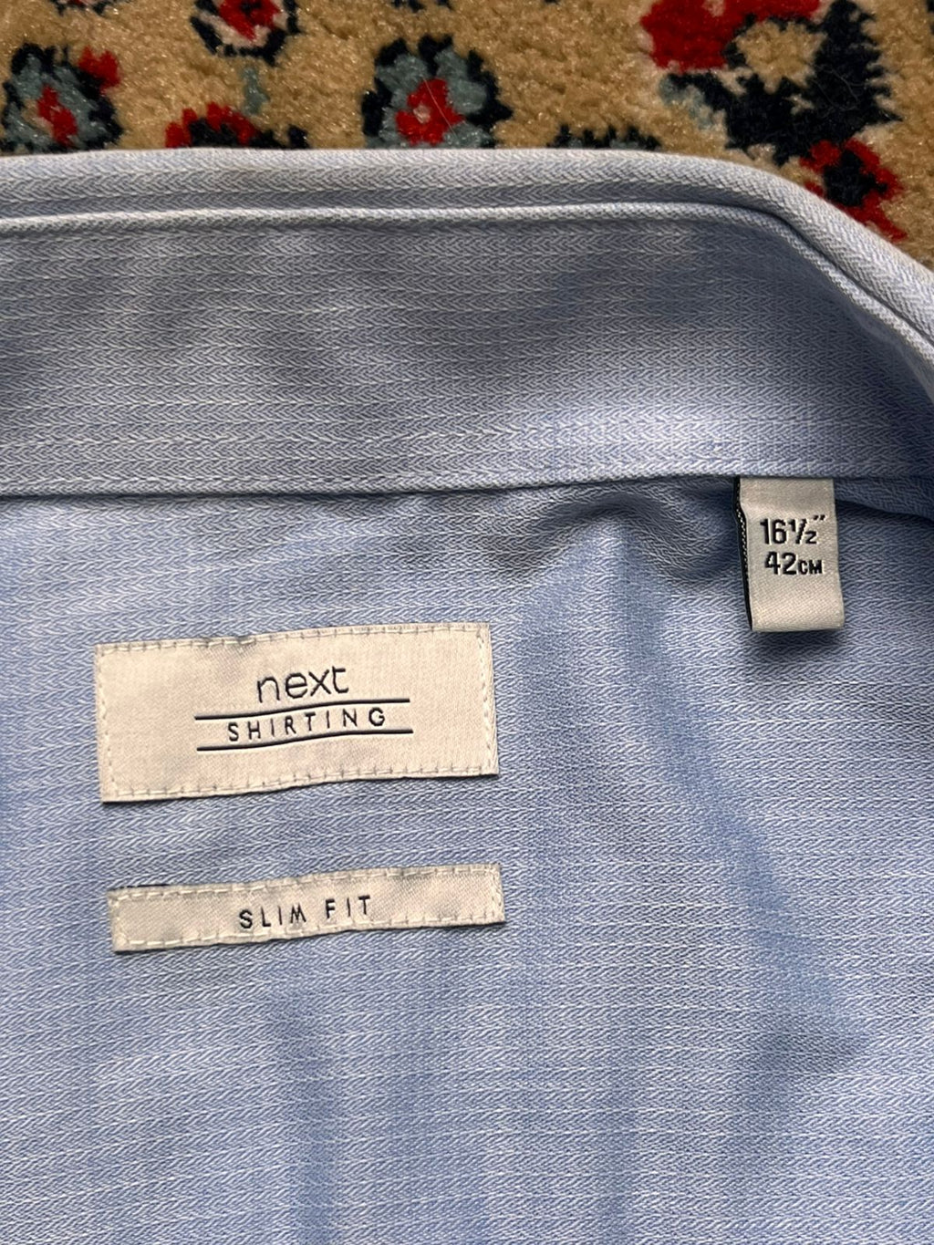 NEXT SHIRTING SLIM FIT TEXTURED BUTTON DOWN SHIRT