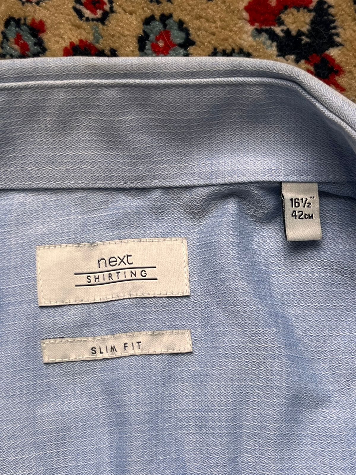NEXT SHIRTING SLIM FIT TEXTURED BUTTON DOWN SHIRT