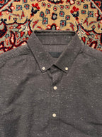 STCO SKINNY FIT DARK GREY BUTTON DOWN SHIRT