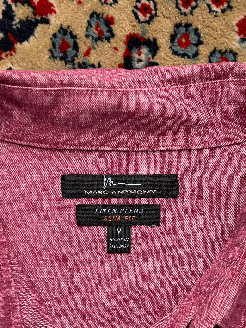 MARC ANTHONY SLIM FIT LINEN BUTTON DOWN SHIRT
