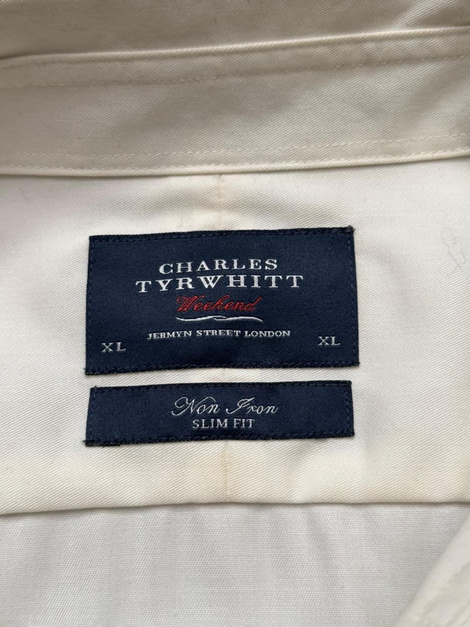 Charles Tyrwhitt Slim Fit White Cotton Button Down SHIRT