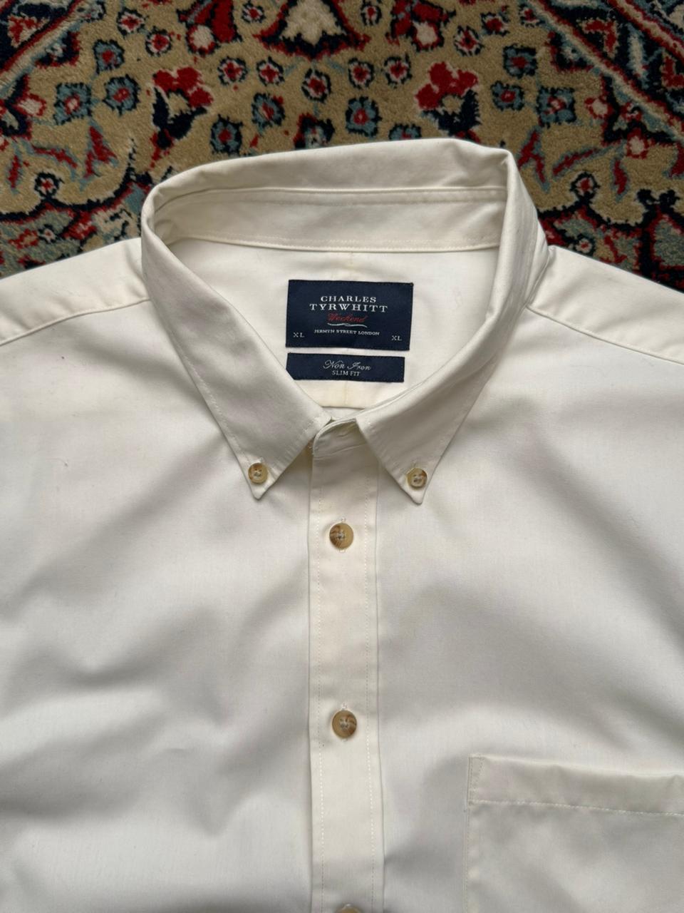 Charles Tyrwhitt Slim Fit White Cotton Button Down SHIRT