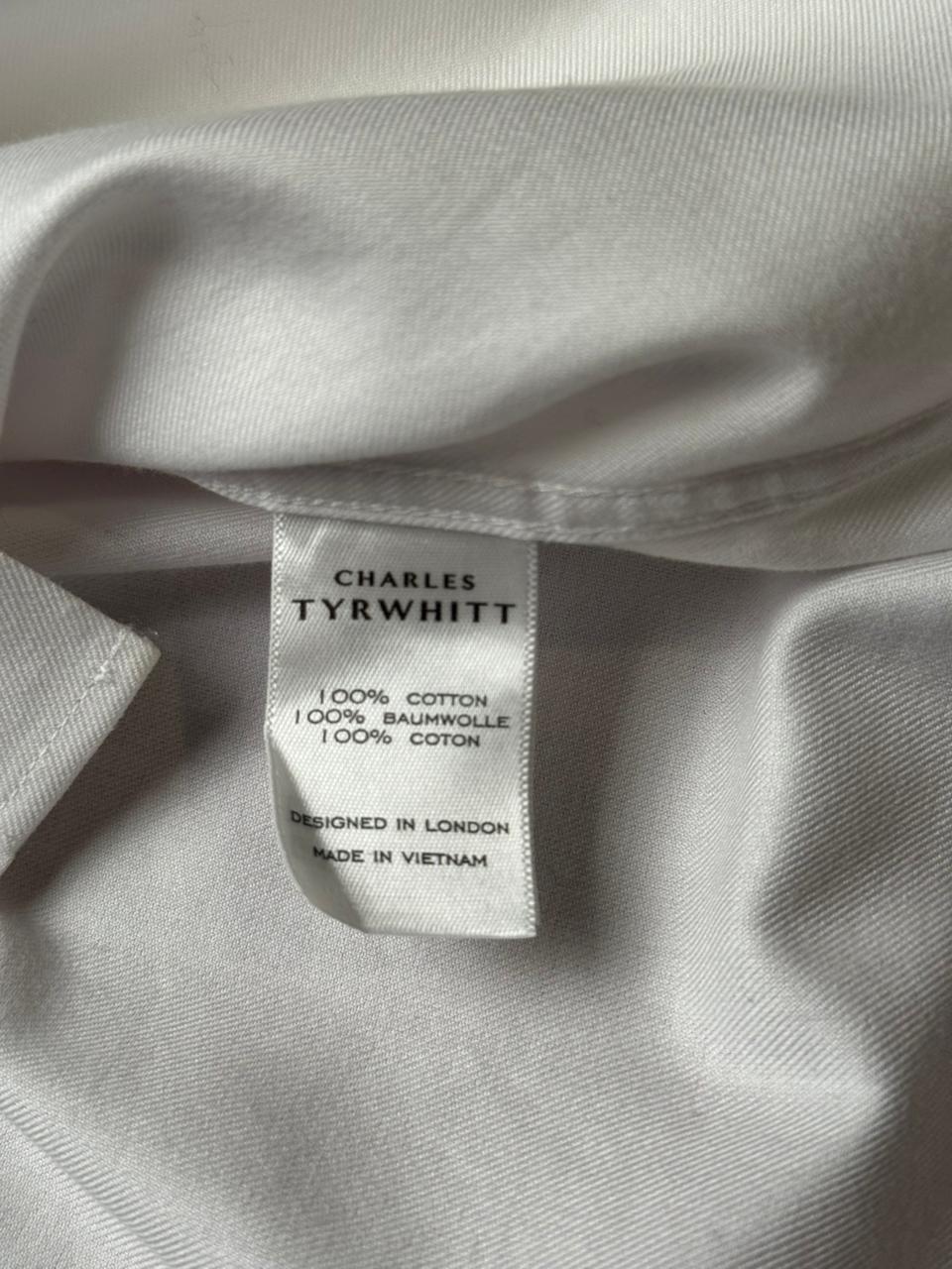 Charles Tyrwhitt  Slim Fit White BUTTON DOWN SHIRT