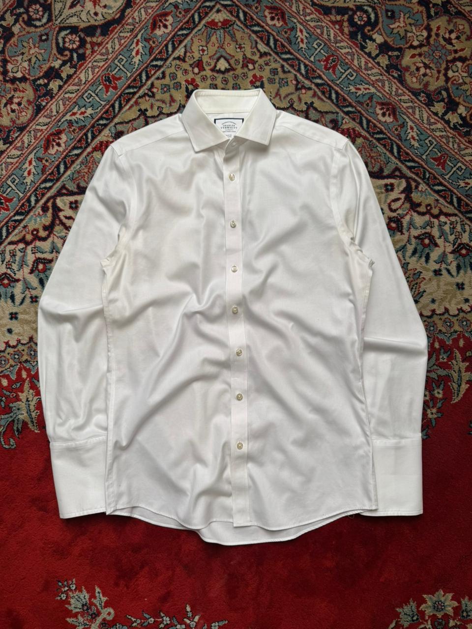 Charles Tyrwhitt  Slim Fit White BUTTON DOWN SHIRT