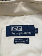 Vintage Polo Ralph Lauren Off-White Pony Logo BUTTON DOWN SHIRT