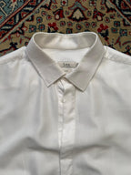 LEO Leonardo White Textured Slim Fit BUTTON DOWN SHIRT