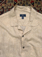 GEORGE DOT PRINT LINEN BLEND BUTTON DOWN SHIRT