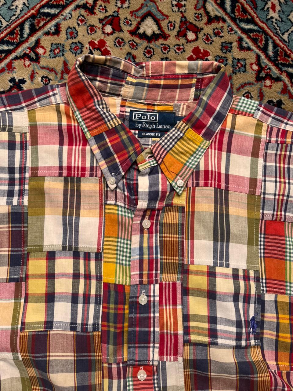 VINTAGE Polo Ralph Lauren Relaxed Fit PATCHED UP BUTTON DOWN SHIRT