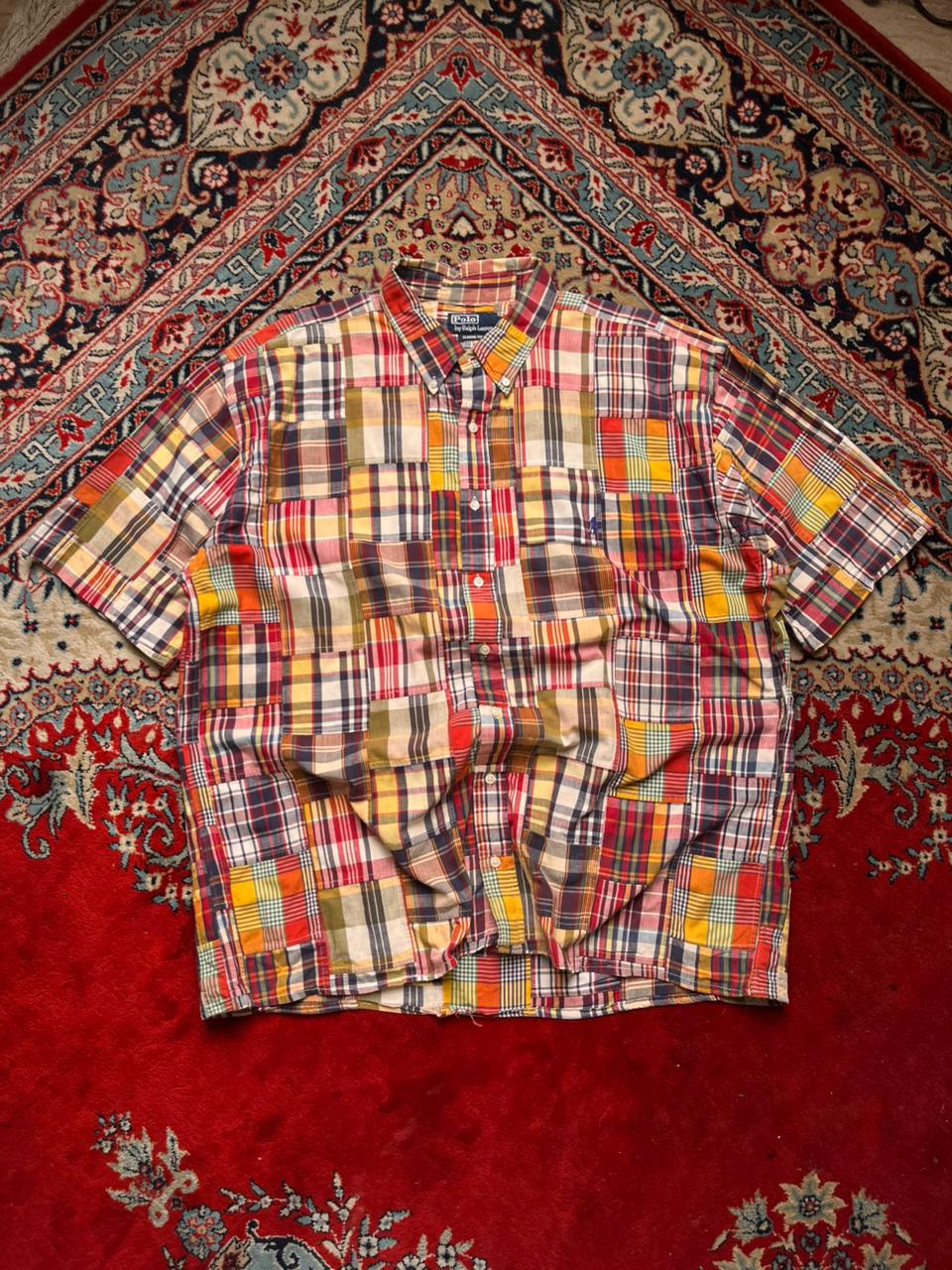 VINTAGE Polo Ralph Lauren Relaxed Fit PATCHED UP BUTTON DOWN SHIRT