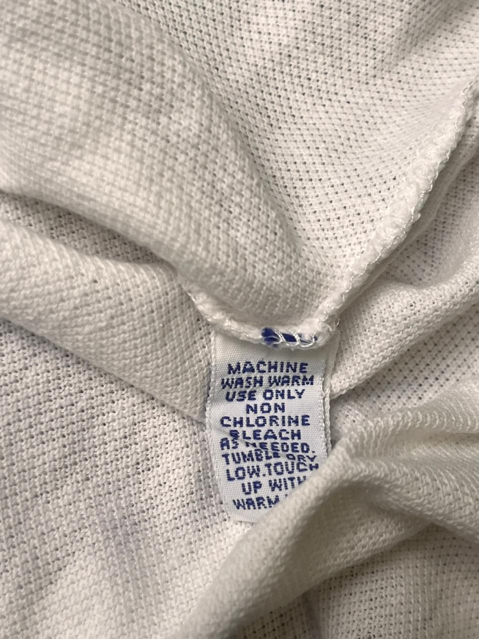Vintage Polo Ralph Lauren White Pique Mesh Cotton Polo TEE