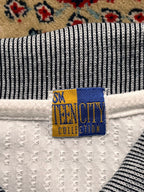 Teen City Collection White Textured KNITTED Polo TEE